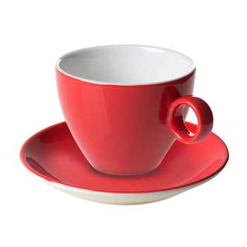 (6 sztuk) BART COLOUR CAFE - spodek do cappuccino - Ø 155 mm - czerwony - Prime Gastro