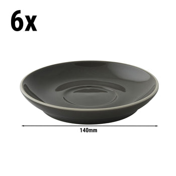(6 sztuk) COLORS - spodek do cappuccino - Ø 140 mm - szary - Prime Gastro