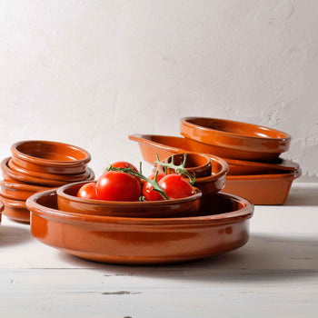 (6 sztuk) CLASSICO - Tapas Forma do zapiekania - 8 x 2 cm - Brązowa - Prime Gastro