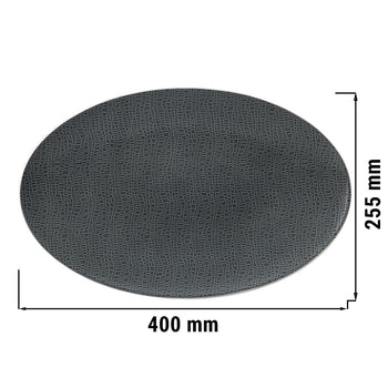 (2 sztuki) SELTMENN WEIDEN | Talerz głęboki – 400 x 255 mm – antracytowy - Prime Gastro