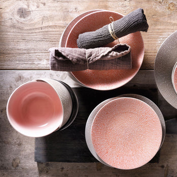 (6 sztuk) CUBICAL - Coupe talerz płaski - Ø 160mm - Różowy - Prime Gastro