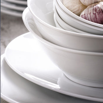 (6 sztuk) WHITE DELIGHT - Płaski talerz Coupe - Ø 250 mm - Biały - Prime Gastro