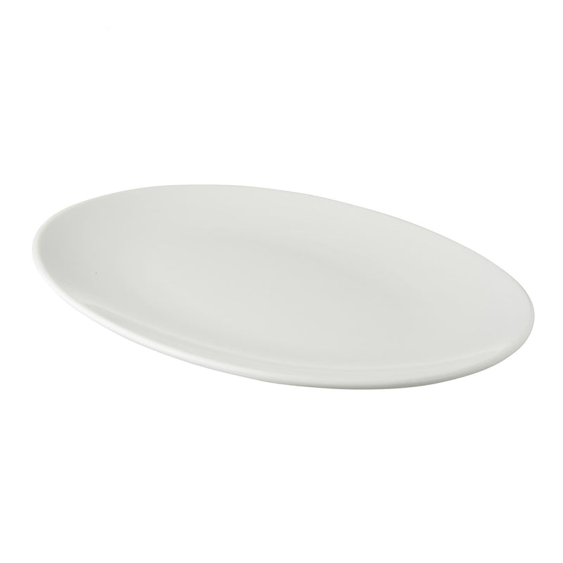 (4 sztuki) WHITE DELIGHT - Płaski talerz coupe - 300x215mm - Biały - Prime Gastro