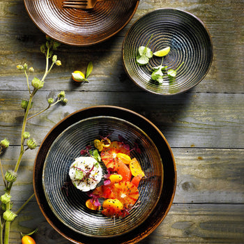 (6 sztuk) METALLIC - Coupe talerz głęboki - Ø 260mm - Brązowy - Prime Gastro