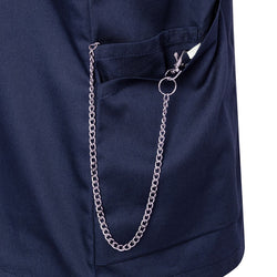 (6 szt.) KARLOWSKY | Tunika damska z krótkim rękawem Essential - Granatowa - Rozmiar: 36