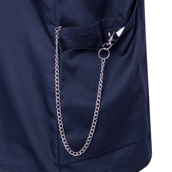 KARLOWSKY | Tunika damska z krótkim rękawem Essential - Granatowa- Rozmiar: 48 - Prime Gastro