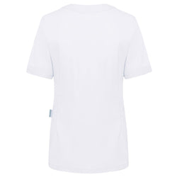 (6 sztuk) KARLOWSKY | Tunika damska z krótkim rękawem Essential - Biała - Rozmiar: 36