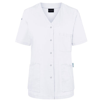 (6 sztuk) KARLOWSKY | Tunika damska z krótkim rękawem Essential - Biała - Rozmiar: 42 - Prime Gastro