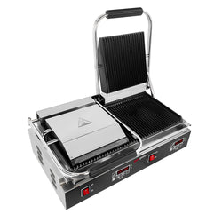 Stół przygotowawczy – 1210 mm – 4 szuflady – na 9 pojemników GN 1/6 – wraz z grillem kontaktowym