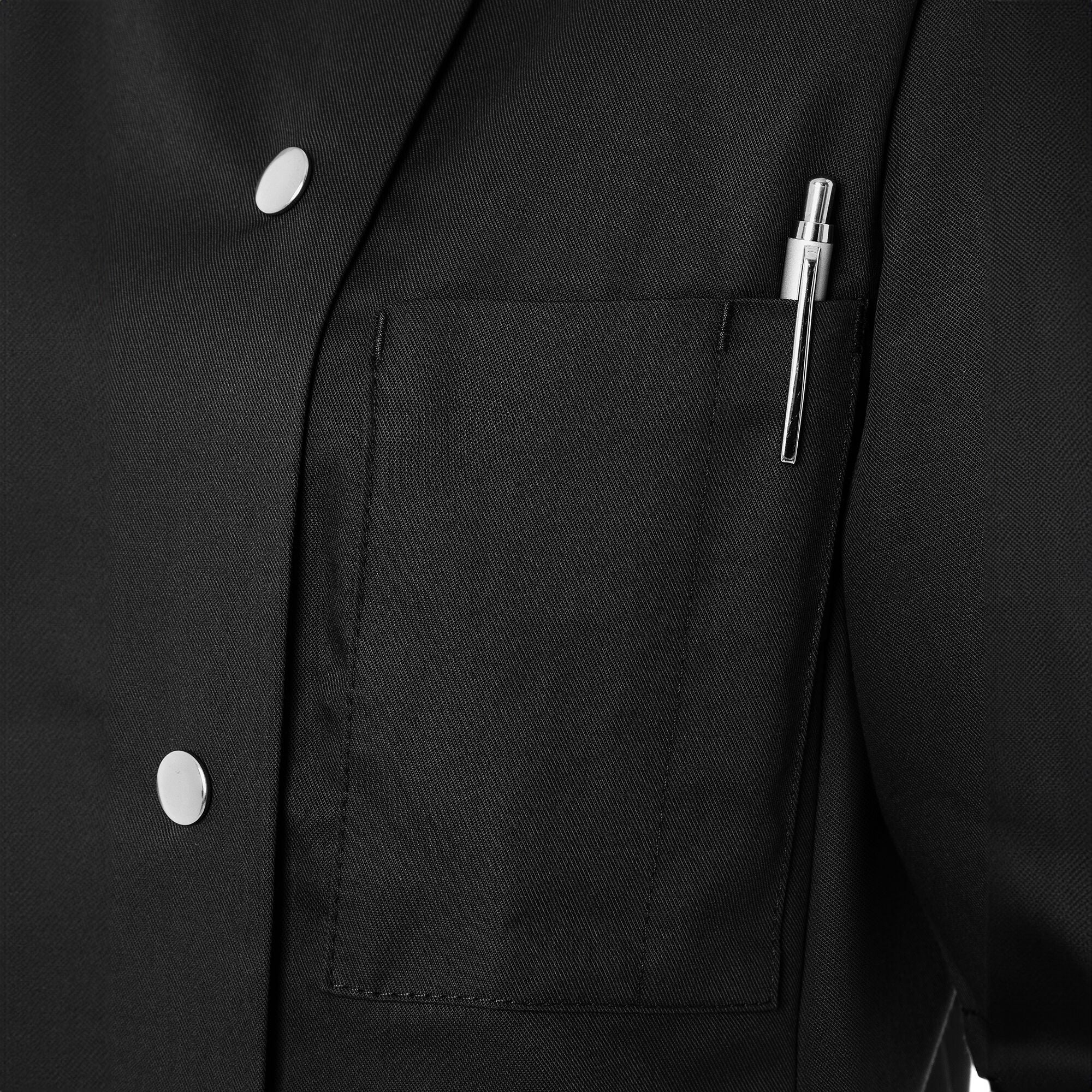 KARLOWSKY | Greta damska bluza kucharska - Czarny - Rozmiar: 56 - Prime Gastro