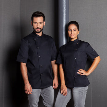 KARLOWSKY | Greta damska bluza kucharska - Czarny - Rozmiar: 50 - Prime Gastro