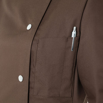 KARLOWSKY | Greta damska bluza kucharska - Jasnobrązowa - Rozmiar: 36 - Prime Gastro