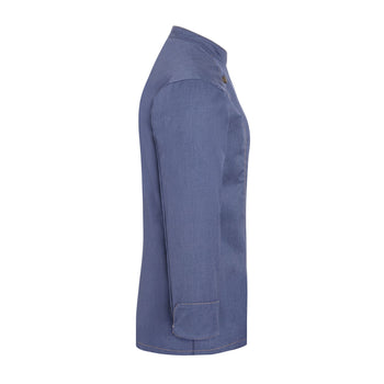 KARLOWSKY | Damska bluza kucharska Styl dżinsowy - Niebieski w stylu Vintage - Rozmiar: 34 - Prime Gastro