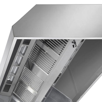 Okap sufitowy - 2,2 m - z filtrem i lampą - Prime Gastro