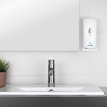 AIR-WOLF | Dozownik płynu dezynfekującego z czujnikiem - 500ml - ABS - Biały - Prime Gastro