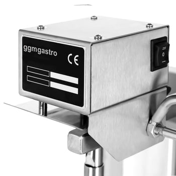 Grill gazowy do gyro/kebaba - mobilny - 4 palniki - maks. 60 kg - włącznie z 2 blachami ochronnymi & 2 drzwiczkami na zawiasach - Prime Gastro