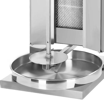 Grill gazowy gyrosa/kebaba - 1 palnik - maks. 5 kg - włącznie z 2 drzwiczkami na zawiasach - Prime Gastro