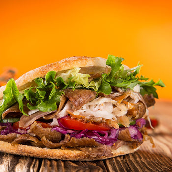 Elektryczny grill do gyrosa/kebaba - 3 palniki - maks. 40 kg - włącznie z drzwiami na zawiasach - Prime Gastro