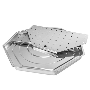 Grill gazowy do gyrosa/kebaba - 4 palniki - maks. 60 kg - włącznie z 2 blachami ochronnymi & 2 drzwiami na zawiasach - Prime Gastro