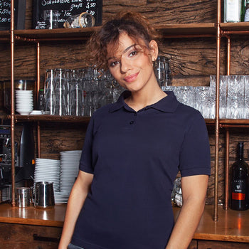 (6 szt.) KARLOWSKY | Damska robocza koszulka Polo Basic - Granatowa - Rozmiar: M - Prime Gastro