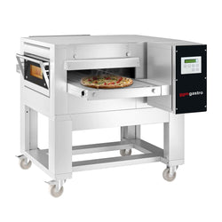 Elektryczny piec przelotowy do pizzy - 2000x2000mm - cyfrowy - szerokość taśmy: 650mm - włącznie z ramą podstawy