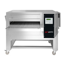 Elektryczny piec przelotowy do pizzy - 2000x2000mm - cyfrowy - szerokość taśmy: 650mm - włącznie z ramą podstawy