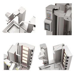 Gazowy robot do kebaba - 5 palników - maks. 120 kg