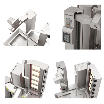 Gazowy robot do kebaba - 5 palników - maks. 120 kg - Prime Gastro