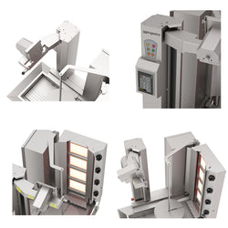 Gazowy robot do kebaba - 4 palnikowa - maks. 95 kg