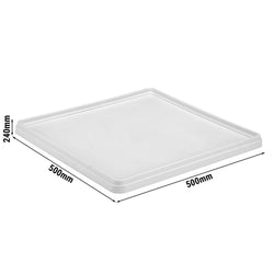 CAMBRO | CAMRACK® - Pokrywa kosza - 500x500mm - Szara