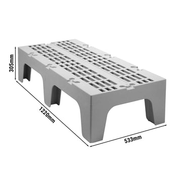 CAMBRO | Seria S - Wytrzymała podstawa łożyskowa - z powierzchnią szczelinową - szara plamka - Prime Gastro