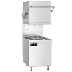 Zmywarka kapturowa - 6,52 kW - z detergentem, nabłyszczaczem & pompą spustową