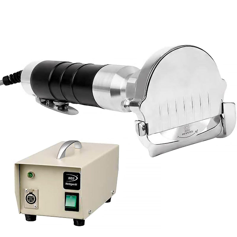 Elektryczna krajalnica do kebaba PROFESJONALNA - wydajność: 140 kg/dzień - włącznie z nożem do cięcia i zasilaczem sieciowym