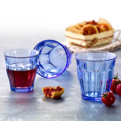 (12 sztuk) Duralex Uniwersalna szklanka do napojów - PICARDIE - 250 ml - Niebiesko - Przezroczysty