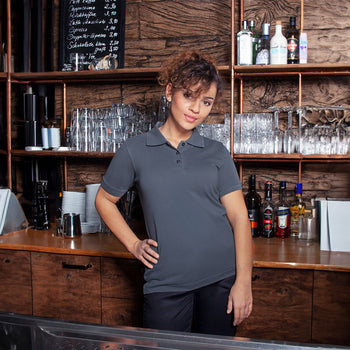 KARLOWSKY | Damska koszulka robocza Polo Basic - Antracytowa - Rozmiar: 3XL - Prime Gastro