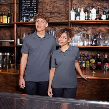 KARLOWSKY | Damska koszulka robocza Polo Basic - Antracytowa - Rozmiar: 3XL - Prime Gastro