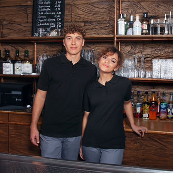 KARLOWSKY | Damska koszulka robocza Polo Basic - Czarna - Rozmiar: 3XL - Prime Gastro