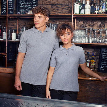 KARLOWSKY | Damska koszulka robocza Polo Basic - Jasnoszara - Rozmiar: 3XL - Prime Gastro