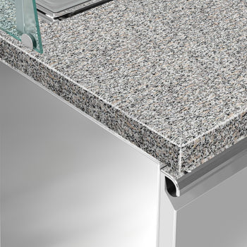 Stół Sałatkowy PREMIUM - 1515mm - 2 drzwi - dla 4x GN 1/1 - szklana nadstawka- 1 półka - oświetlenie LED - Prime Gastro