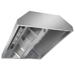 Okap sufitowy 2,0 m - z silnikiem, zewnętrznym sterownikiem, filtrem i lampą