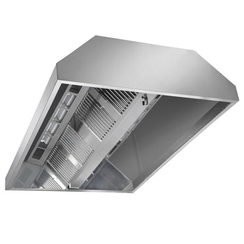 Okap sufitowy - 3,4 m - z filtrem i lampą - Prime Gastro