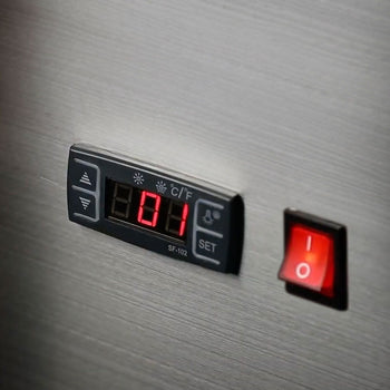 Witryna stołowa na lody - 870 mm - statyczna - na 4 pojemniki 5 l - pokrywa prosta - pokrywa otwierana na stronę obsługi - Prime Gastro