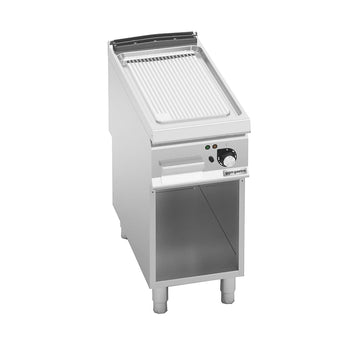Elektryczna płyta grillowa - 6,6 kW - Ryflowana - Prime Gastro