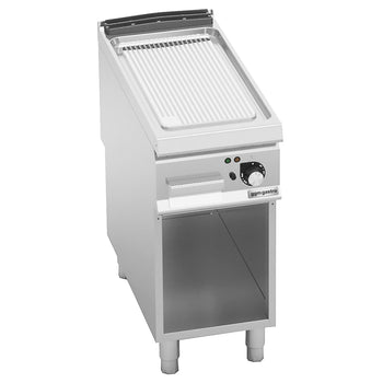 Elektryczna płyta grillowa - 6,6 kW - Ryflowana - Prime Gastro