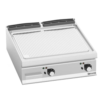 Elektryczna płyta grillowa - 13,2 kW - Ryflowana - Prime Gastro