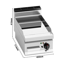Elektryczna płyta grillowa - 4,8 kW - Gładka - z błyszczącą powierzchnią