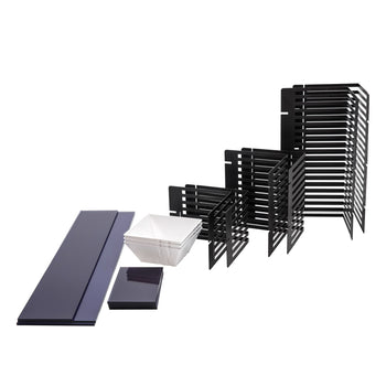 Etażerka/stojak bufetowy wykonany z pleksi - czarny - Prime Gastro