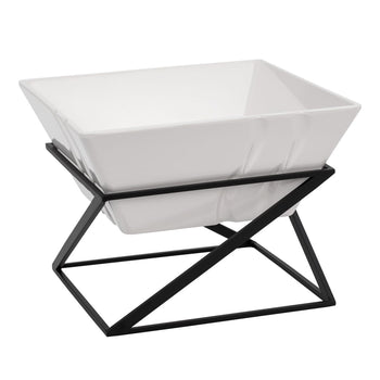 Etażerka/ Stojak bufetowy - czarny - włącznie z 1 miską z melaminy - kwadratowy - Prime Gastro