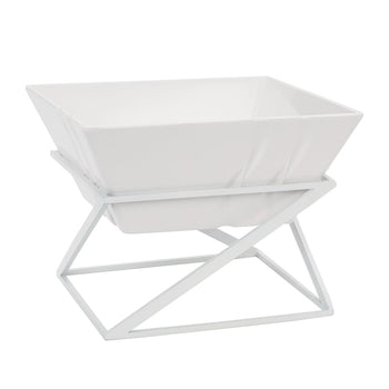 Etażerka/ Stojak bufetowy - biały - włącznie z 1 miską z melaminy - kwadratowy - Prime Gastro
