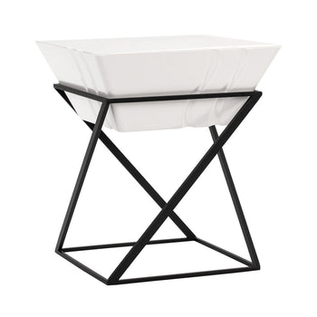 Etażerka / Stojak bufetowy - czarny - włącznie z 1 miską z melaminy - kwadratowy - Prime Gastro